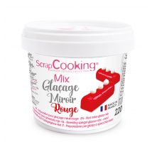 Mix Pour Glaçage Miroir Scrapcooking - Rouge - 220 G - Scrapcooking