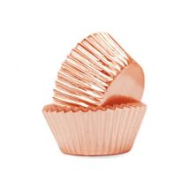 Scrapcooking - Moule Jetable À Tartelettes - 4.5 X 7.5 Cm - Petit Gâteau - Rose Doré (pack De 48) - Scrapcooking