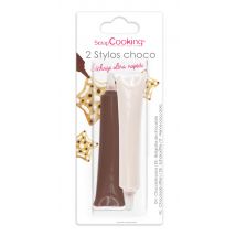 Lot De 2 Stylos Goût Chocolat Et Chocolat Blanc Scrapcooking - 50 G - Scrapcooking