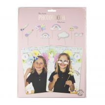 Sachet De 8 Accessoires - Photo Party Photobooth Sur Tige Licorne - Tim & Puce Factory