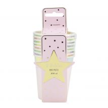 8 Gobelets - 200 Ml - Rose Pastel - Tim & Puce Factory
