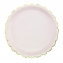 Assiettes Festonnées - Rose Pastel - 23cm - Tim & Puce Factory