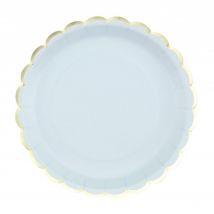 Assiettes Festonnées - Bleu Pastel - 23 Cm - Tim & Puce Factory