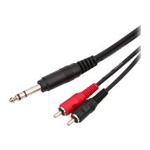 Câble 1 Jack 6,35 Mm / 2 Rca 6,35 Mm - Longueur 3 M - Shiver