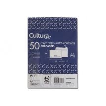 50 Enveloppes Adhésives - 114x162mm - Précasées - Cultura