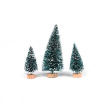 3 Mini Sapins Enneigés - Créalia