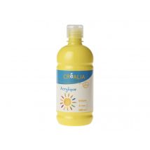 Peinture Acrylique Brillante - Créalia - 500 Ml - Jaune Primaire - Créalia enfants