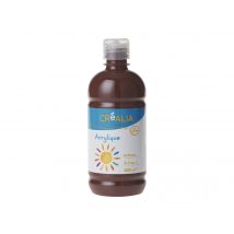 Peinture Acrylique Brillante - 500 Ml - Marron - Créalia enfants
