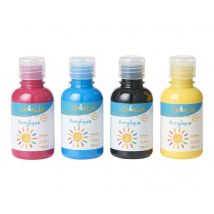 Set De 4 Acrylique - 150 Ml - Primaire - Créalia - Créalia enfants