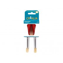 2 Pinceaux À Manches Ergonomiques En Poils Naturels Créalia - Créalia enfants