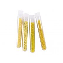 4 Tubes De Perles De Rocaille Tons Jaunes - Créalia - Crealia enfants