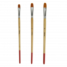Lot De Brosses En Poils Synthétiques N°4, 8 Et 12 Cultura