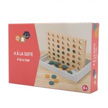 Jeu “4 À La Suite” En Bois - Cultura