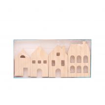 Mes Maisons De Village En Bois À Décorer - Créalia - Créalia enfants