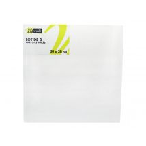Lot De 3 Cartons Toilés Blancs - 30x30cm - Monali