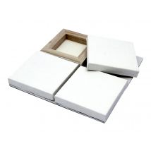 Lot De 4 Mini Châssis - Toiles 100% Coton Monali - 7 X 7 Cm