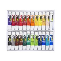24 Tubes De Gouache De 10 Ml - Monali - Coffret De Peinture Gouache
