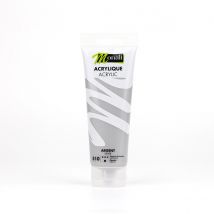 Tube De 120 Ml De Peinture Acrylique Monali - Argent