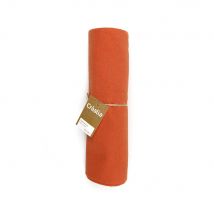 Coupon De Tissu Effet Lin Rouille– 100 X 140 Cm - Noël Campagne - Créalia
