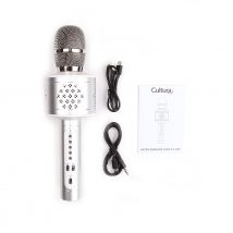 Micro Karaoké Bluetooth Multi-voix Cultura - Argenté
