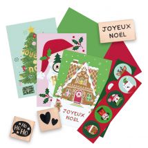 Set De 6 Cartes Et Enveloppes Noël - Créalia - Créalia enfants
