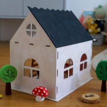 Maison De Poupée En Bois À Construire - Créalia - Créalia enfants