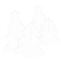 Lot De 2 Sapins En Carton 3d – 15 Et 20 Cm - Créalia - Créalia enfants