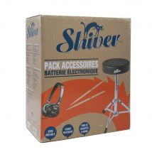 Shiver Pack Accessoires Pour Batterie Électronique - Casque, Siège Et Baguettes