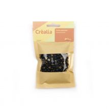 Perles Lettre Noire & Or - Créalia