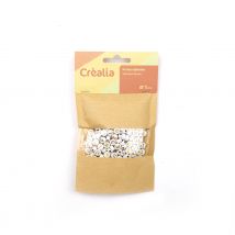 Perles Lettre Blanche & Or - Créalia