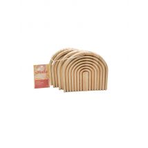 Lot De 4 Dessous De Verres En Bois - Créalia