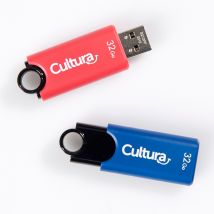 Lot De 2 Clés Usb 2.0 - Rétractables - 32 Go - Cultura