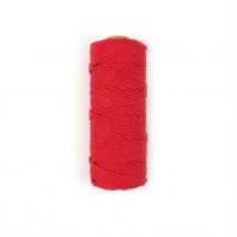 Fil Macramé - Noël Tradition - Rouge - Ø3 Mm X 62m - Créalia