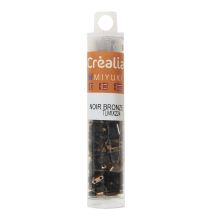 Perles Miyuki Tila - Tube 7 G - Noir Et Bronze - Créalia
