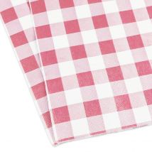 Serviettes En Papier Vichy Rouge 16,5 X 16,5 Cm – Collection Pâques - Créalia