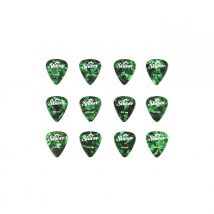 12 Médiators Celluloïd - 0,81mm - Vert - Shiver