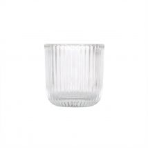 Photophore Verre – 7,4 X 7,4 Cm – Collection Mariage « Rustic Wedding » – Créalia