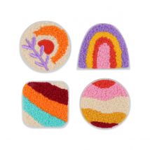 Set 4 Patchs – Wavy Multi Boucle - Multicolore -créalia