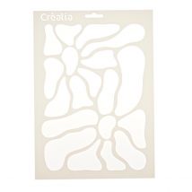 Pochoir Fleur Abstraite – A4 – Créalia