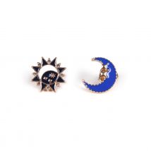 Pin's X2 - Lune Et Étoile - Créalia