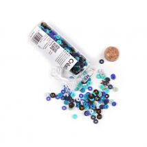 Mini Kit Perles Heishi Et Pampilles - Bleu - Créalia