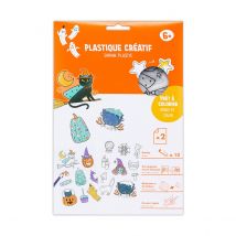 Set De 2 Planches De Plastique Créatif + 10 Broches Halloween - Créalia - Crealia enfants
