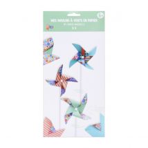 Pochette Créative Moulins À Vent En Papier X3 - Crealia enfants