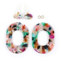 Kit Boucles D'Oreilles - Multicolore - Acier Inoxydable - Créalia