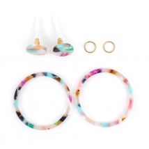 Kit Boucles D'Oreilles - Multicolore - Acier Inoxydable - Créalia