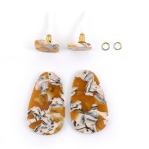 Kit Boucles D'Oreilles - Jaune - Acier Inoxydable - Créalia