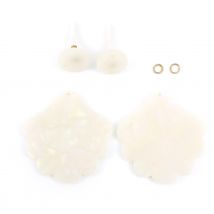 Kit Boucles D'Oreilles - Écru - Acier Inoxydable - Créalia