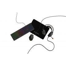 Pack 4 En 1 Gaming Rgb Nova Gaming - Ng305387 - Aquila - Clavier + Souris + Casque + Tapis De Souris
