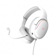 Casque Gaming Filaire Rgb Avec Micro Amovible Borealis - Blanc - NOVA GAMING