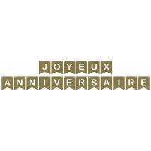Fanions Joyeux Anniversaire - 6 Mm - Certifié Pefc 100% - - PAS DE MARQUE -